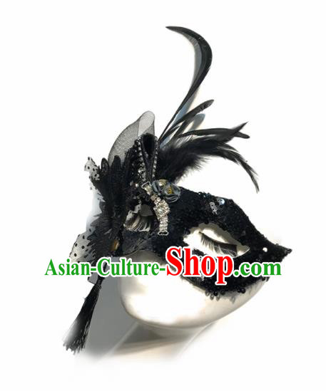 Top Halloween Cosplay Feather Masks Brazilian Carnival Catwalks Face Mask for Women