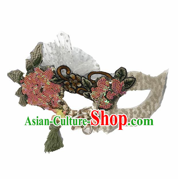 Top Halloween Cosplay Sequins Masks Brazilian Carnival Catwalks Fancy Dress Ball Face Mask for Women