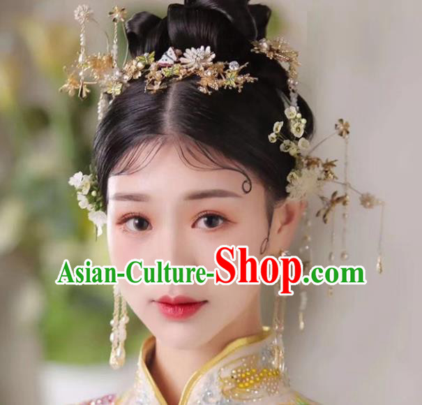 Top Chinese Traditional Wedding Hair Accessories Ancient Palace Hair Clips Hairpins Complete Set for Women