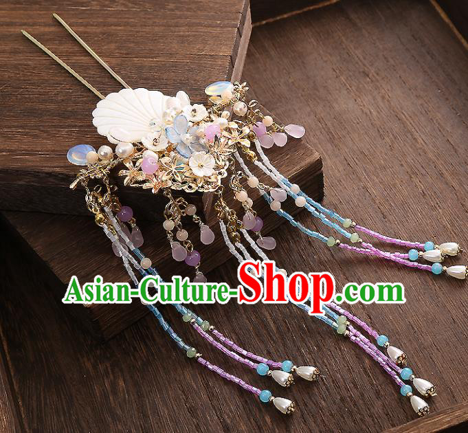 Top Chinese Traditional Hair Accessories Ancient Classical Palace Shell Hairpins for Women