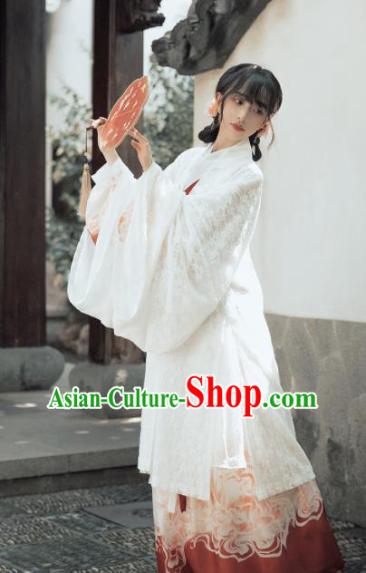 Chinese Traditional Ming Dynasty Palace Princess Replica Costumes Ancient Peri Hanfu Dress for Women
