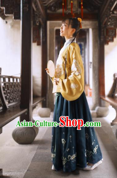 Chinese Traditional Ming Dynasty Replica Costumes Ancient Rich Lady Hanfu Dress for Women