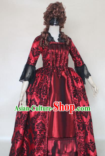 Top Grade Halloween Costumes Fancy Ball Cosplay Queen Red Dress for Women