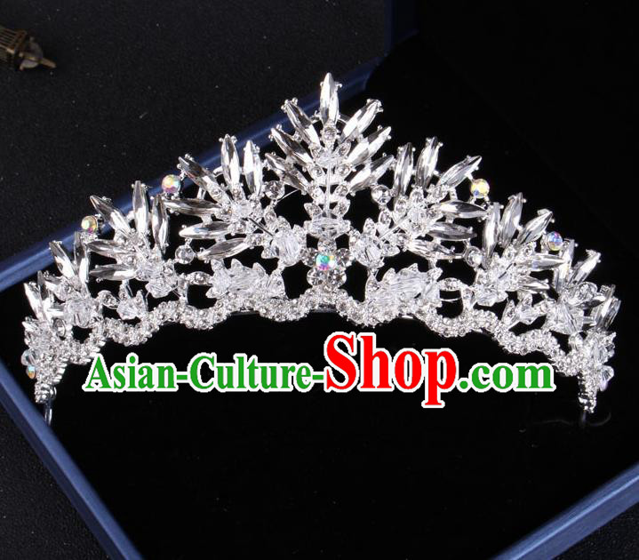 Top Grade Gothic Hair Accessories Catwalks Princess Crystal Royal Crown for Women