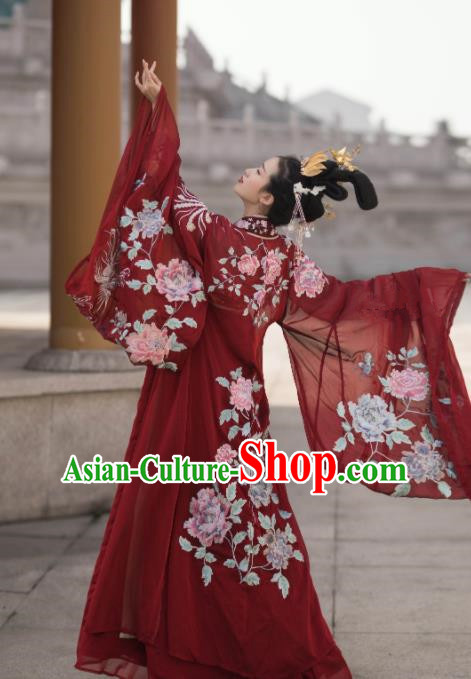 Chinese Ancient Drama Princess Hanfu Dress Traditional Tang Dynasty Palace Replica Costumes for Women