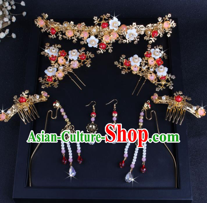 Top Chinese Traditional Hair Accessories Wedding Pearls Tassel Hair Clasp Hairpins for Women