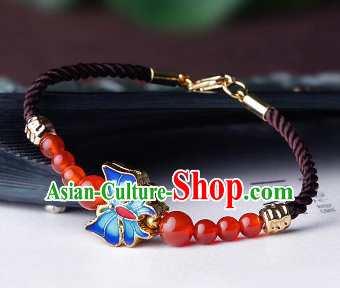 Chinese Traditional Jewelry Accessories National Hanfu Agate Bracelet for Women