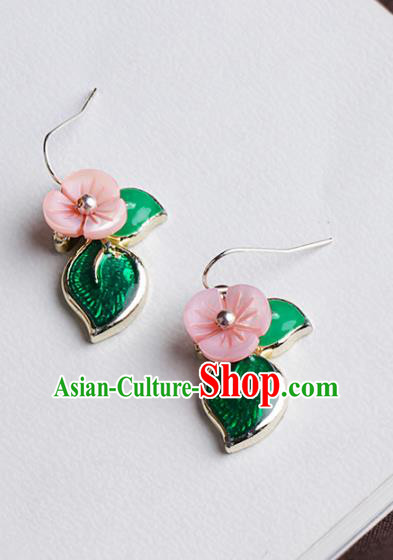 Chinese Traditional Ear Jewelry Accessories National Hanfu Classical Green Earrings for Women
