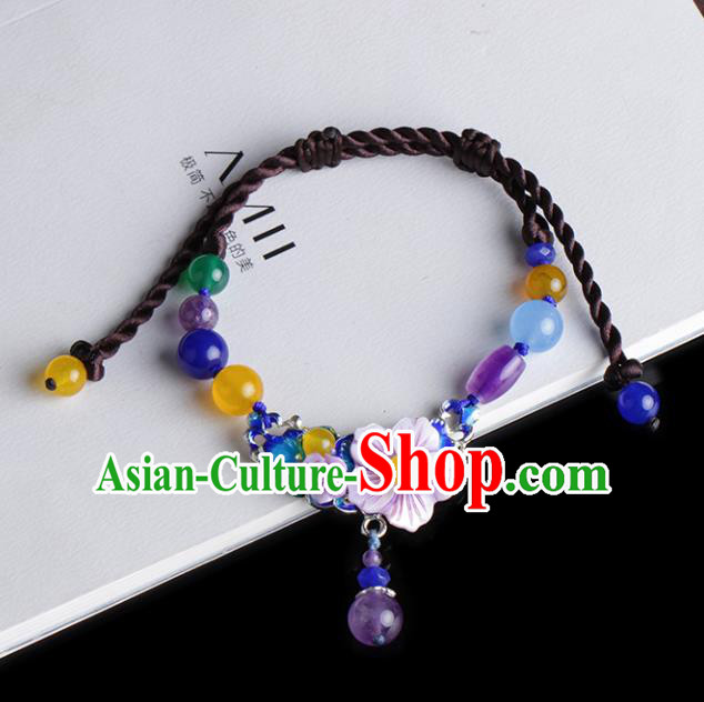 Chinese Traditional Jewelry Accessories National Hanfu Blueing Bracelet for Women
