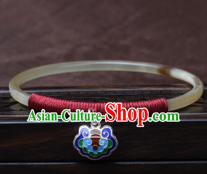 Chinese Traditional Jewelry Accessories National Hanfu Ox Horn Bracelet for Women