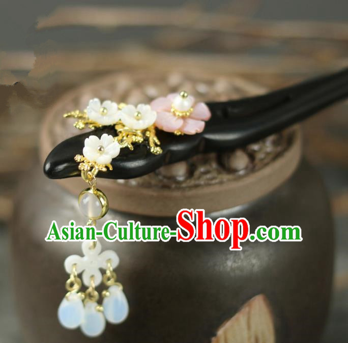 Handmade Chinese Traditional Ebony Hairpins Traditional Classical Hanfu Hair Accessories for Women