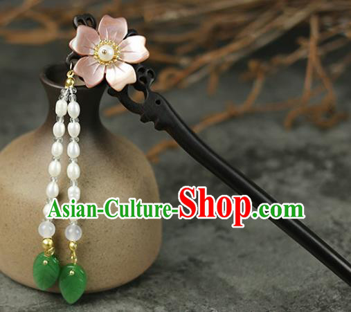 Handmade Chinese Traditional Ebony Hairpins Traditional Classical Hanfu Hair Accessories for Women