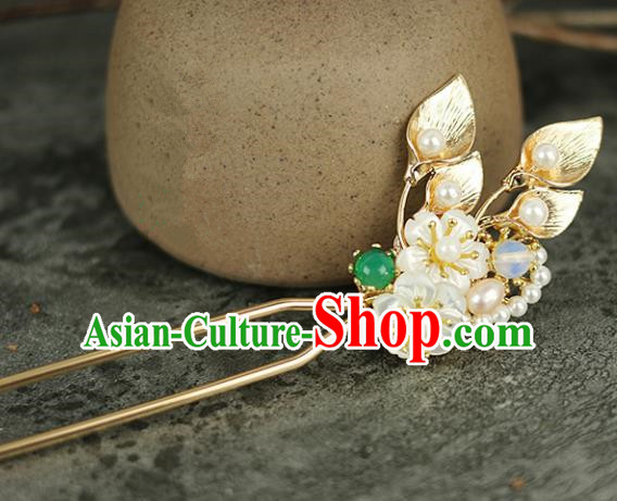 Handmade Chinese Traditional Pearls Hairpins Traditional Classical Hanfu Hair Accessories for Women