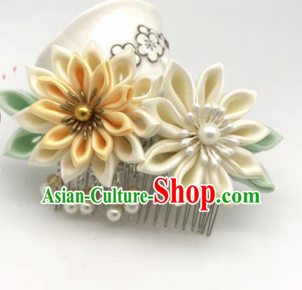 Asian Japanese Traditional Handmade Hair Comb Japan Classical Kimono Hair Accessories for Women