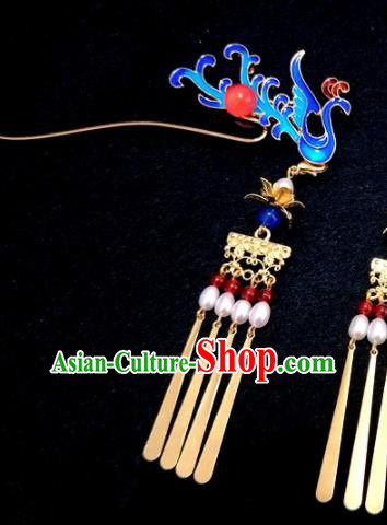 Chinese Ancient Traditional Hanfu Phoenix Hairpins Handmade Classical Hair Accessories for Women