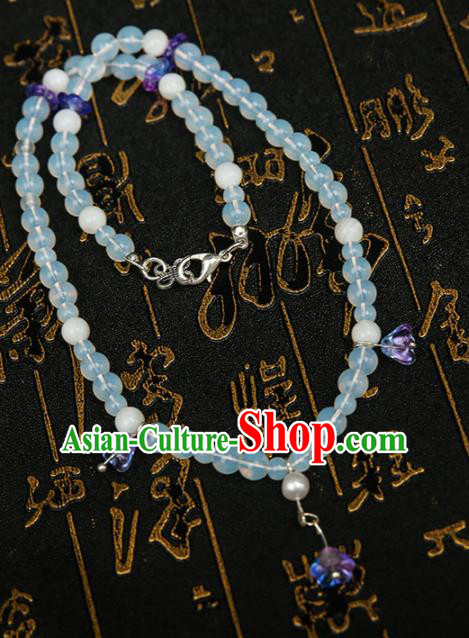 Chinese Traditional Hanfu Beads Necklace Traditional Classical Jewelry Accessories for Women