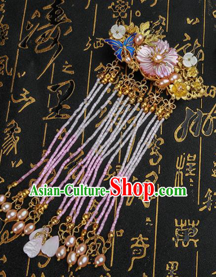 Chinese Ancient Traditional Hanfu Tassel Hair Stick Hairpins Handmade Classical Hair Accessories for Women