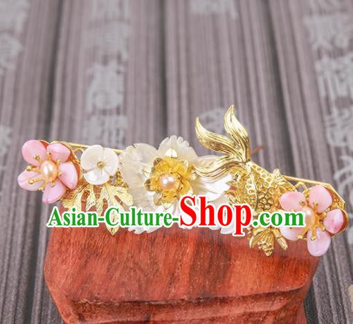 Chinese Ancient Traditional Hanfu Goldfish Hairpins Handmade Classical Hair Accessories for Women
