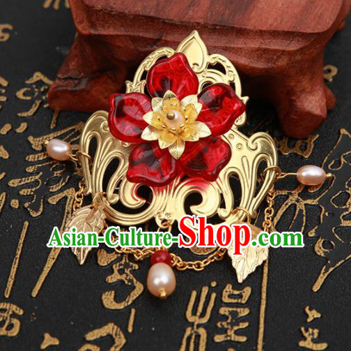 Chinese Ancient Traditional Hanfu Golden Hairpins Handmade Classical Hair Accessories for Women