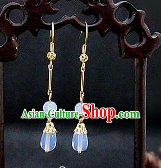 Chinese Ancient Handmade Earrings Traditional Classical Hanfu Ear Jewelry Accessories for Women