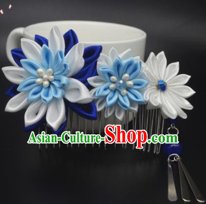 Asian Japanese Traditional Geisha Hair Comb Japan Kimono Handmade Classical Hair Accessories for Women