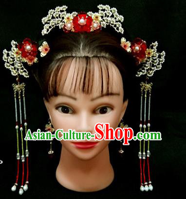 Chinese Traditional Pineburst Hairpins Handmade Classical Hair Accessories Complete Set for Women