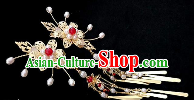 Chinese Traditional Tassel Hair Sticks Handmade Classical Hair Accessories for Women