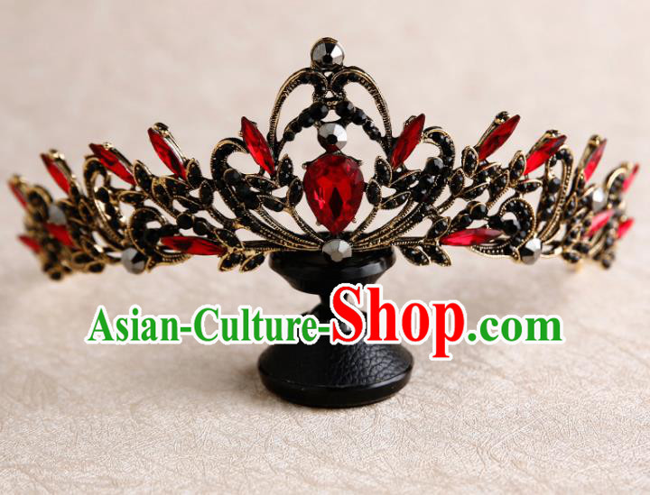 Handmade Top Grade Bride Royal Crown Hair Accessories Baroque Queen Hair Clasp for Women