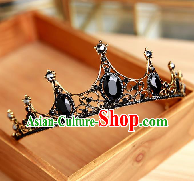 Handmade Top Grade Bride Hair Clasp Hair Accessories Baroque Queen Royal Crown for Women