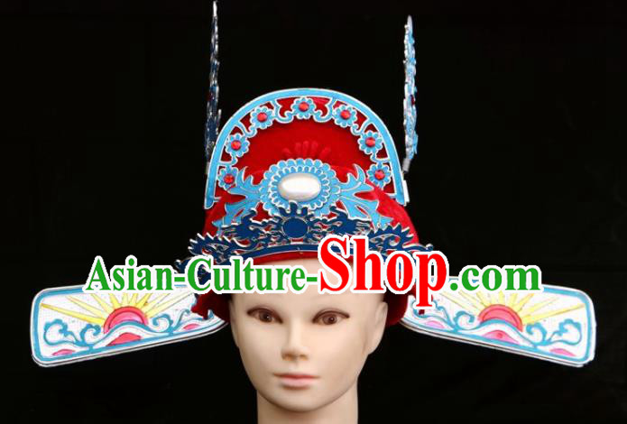 Traditional Chinese Beijing Opera Scholar Hair Accessories Peking Opera Niche Red Hat for Men