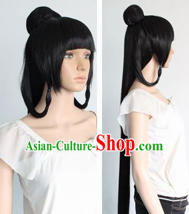 Chinese Ancient Cosplay Palace Wigs Traditional Princess Chignon Handmade Wig Sheath