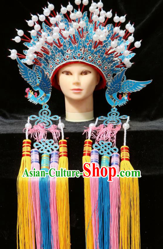 Chinese Traditional Peking Opera Princess Phoenix Coronet Beijing Opera Diva Headwear for Women