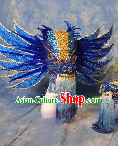 Halloween Cosplay Royalblue Mask Accessories Brazilian Carnival Parade Dragon Masks for Women