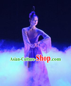 Chinese Traditional Classical Dance Costumes Umbrella Dance Stage Performance Dress for Women