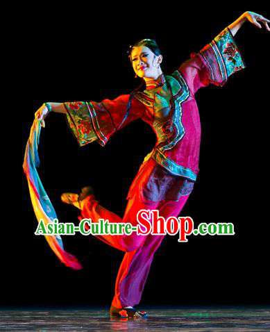 Chinese Traditional Classical Dance Costumes Stage Performance Yanko Dance Clothing for Women