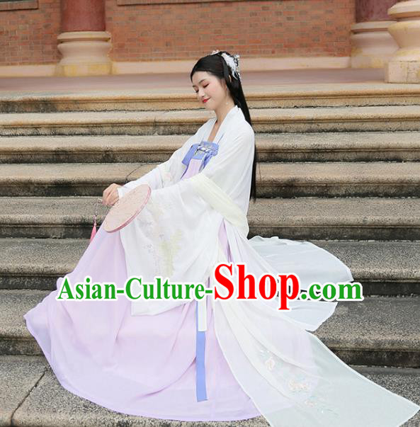 Chinese Ancient Tang Dynasty Princess Historical Costumes Traditional Hanfu Dress for Women