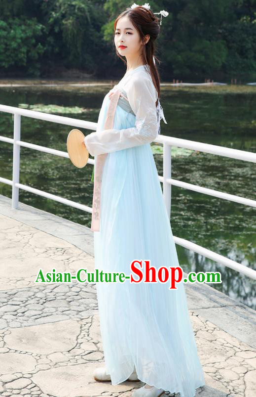 Chinese Traditional Tang Dynasty Palace Hanfu Dress Ancient Female Historical Costumes for Women