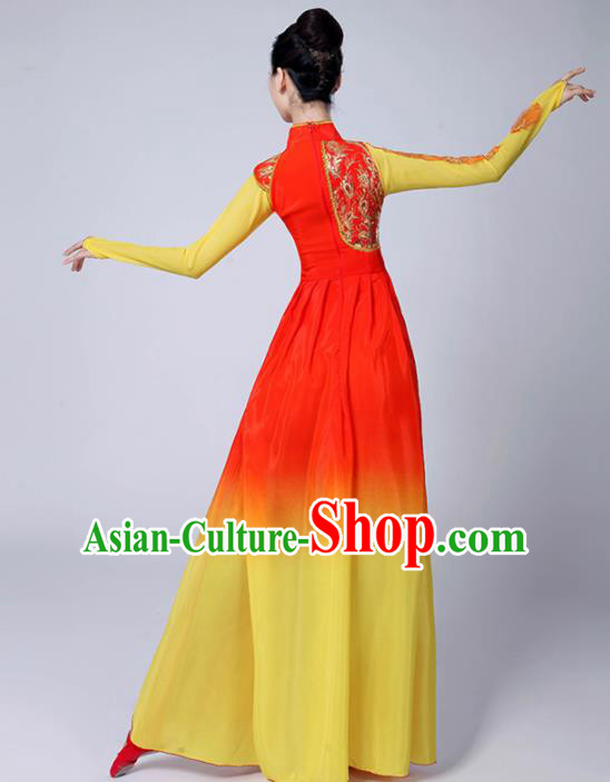 Chinese Traditional Classical Dance Costumes Stage Performance Dance Red Dress for Women