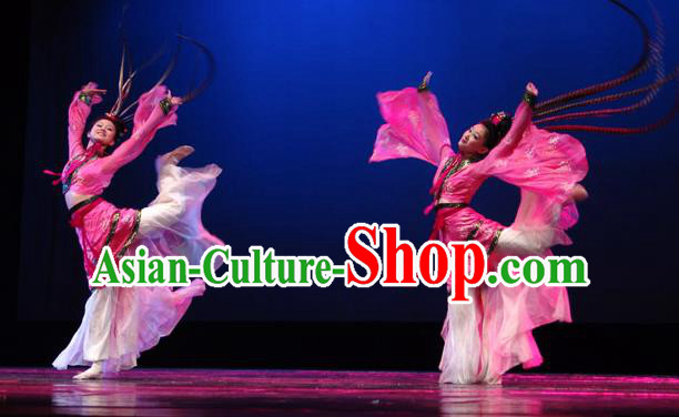 Chinese Traditional Classical Dance Costumes Stage Performance Hanfu Dress for Women