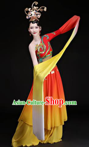 Chinese Traditional Classical Dance Costumes Umbrella Dance Dress for Women