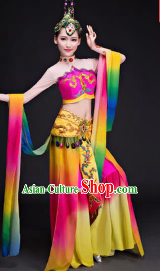 Chinese Traditional Umbrella Dance Costumes Classical Dance Dunhuang Flying Apsaras Dance Dress for Women