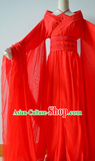 Traditional Chinese Tang Dynasty Wedding Costumes Ancient Cosplay Imperial Concubine Red Hanfu Dress for Women