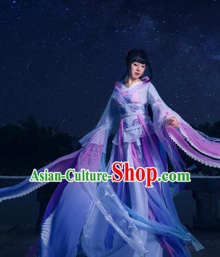 Traditional Chinese Song Dynasty Princess Costumes Ancient Cosplay Peri Swordswoman Hanfu Dress for Women