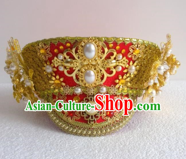 Chinese Ancient Queen Hair Accessories Qing Dynasty Empress Hat Headwear for Women