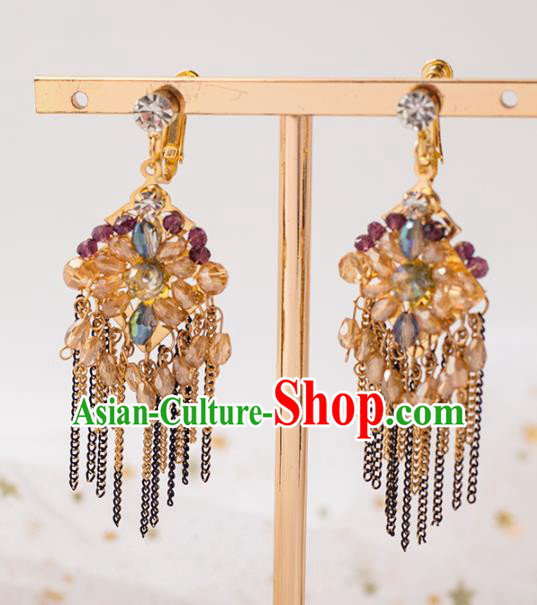 Handmade Wedding Ear Accessories Top Grade Bride Hanfu Tassel Earrings for Women