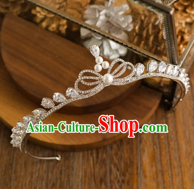 Top Grade Handmade Wedding Princess Hair Accessories Bride Crystal Royal Crown Headwear for Women