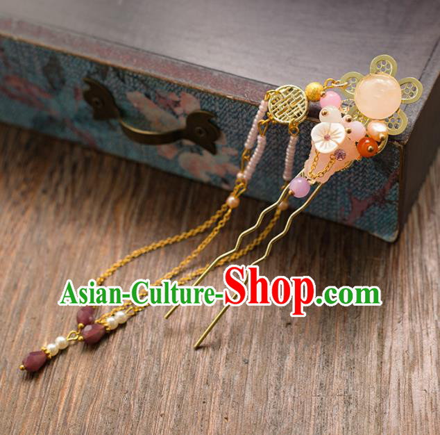 Chinese Ancient Bride Hair Clips Wedding Hair Accessories Palace Tassel Hairpins Headwear for Women