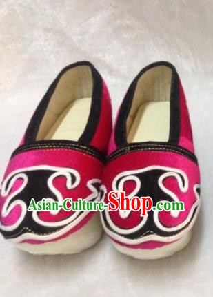 Chinese Traditional Shoes Ancient Beijing Opera Niche Shoes Hanfu Pink Shoes for Men