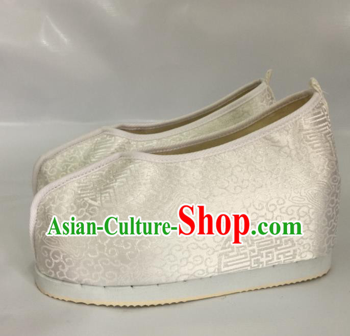 Traditional Chinese Shoes Ancient Princess Shoes Hanfu Wedding Shoes Opera White Shoes for Women