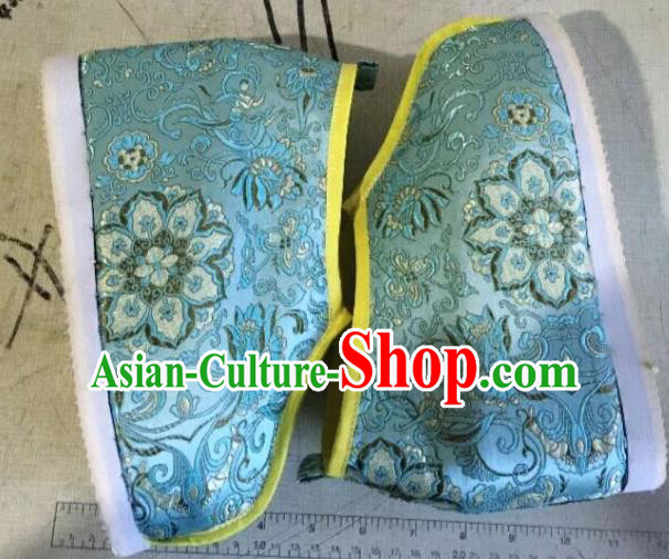 Traditional Chinese Shoes Ancient Princess Shoes Hanfu Wedding Shoes Opera Blue Shoes for Women